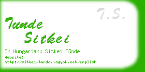 tunde sitkei business card